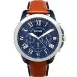 在飛比找遠傳friDay購物優惠-FOSSIL 手錶 FS5151 旅行時尚款 金屬藍霧銀框 