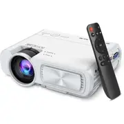 Catzon Mini Projector 4500Lux Portable Projector 1080P and 200 Display Supported For TV Stick HDMI VGA USB TV Laptop DVD-White