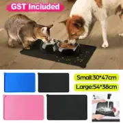 Waterproof Anti-slip Silicone Dog Cats Food Mat Bowl Pad Feeding Placemat Mat AU