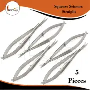 5-PCS Straight Snip Eze Easy Squeeze Spring Scissors 4-3/4" Sewing Embroidery