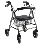 Titanium Aluminum Foldable Rollator Walk Frame Outdoor Walker Aids Mobility