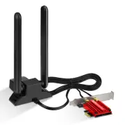 AX210 WiFi6E PCIE Network Adapter Card Bluetooth 5.3 Wifi Antenna for PC Desktop