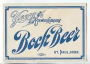 RARE & UNUSUAL Early Yoergs Brewery BOCK Beer Label St. Paul Minnesota