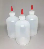 16 oz LDPE Round Container with Yorker Tip and Cap Pkg/3 FREE SHIPPING!