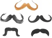 Cabilock 1 Set Fake Beard Prop Simulated Mustache Prop Halloween Party Cosplay Fake Beard Decoration
