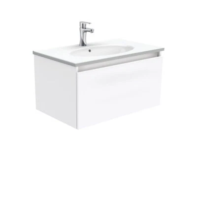 Fienza Rotondo Manu 750 Wall Hung Vanity Gloss White ROT75H