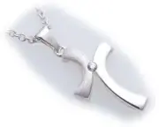 Cross Pendant Zirconia Genuine Silver 925 1 3/32in Partly Matted Sterling New