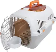 Plastic Pet Crate, Airline Approved Dog Kennel Ventilated Hard Large Space Cat Air Travel Carrier Box, 19.88 X 12.8 X 7.87in