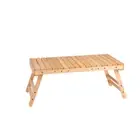 Folding Wooden Picnic Table - Portable Compact Outdoor Coffee & Camping Table- l