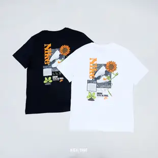 NIKE NSW TEE 白色 黑色 向日葵 AF1 花卉 土壤 種子 標語 短T 男款【DQ1034-100】KS