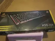 Corsair K55 RGB Wired Backlit Keys Gaming Keyboard, NEW