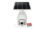 Elinz Wireless Solar Security WiFi IP 1080P PTZ Outdoor Camera CCTV Waterproof Built-in Battery Pan Tilt Digital Zoom 32GB