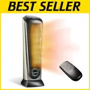 Stylish Ceramic Tower Heater - Adjustable Thermostat, Timer, & Remote Control