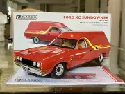Classic 1:18 Ford Falcon XC Sundowner Panelvan Model Car Flame Red Panel Van