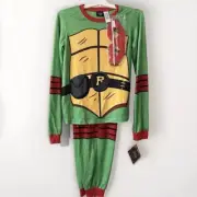 Adult Teenage Mutant Ninja Turtles Pajamas RAPHAEL Size Medium Red Mask NWT