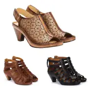 Womens Pikolinos Sandals Java Leather Sandals Gladiator Style Medium Heel NEW