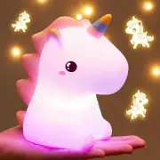 Unicorn Toys, Night Light for Kids Night Light,16 Colors+Silicone+Dimmable+12 Ho