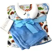 Le Bebe Favorite Plush Wild One Blanket Moon Pal Lovey Set Jungle Sherpa NWT
