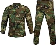 [MGFLASHFORCE] Mens Military Uniform Tactical Hunting Combat BDU Suit Army Shirt & Pants Airsoft Paintball Clothing