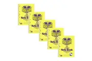 5x Spirax 596 5 Subject A4 Notebook School Stationery 250 Pages 7mm Ruled Yellow
