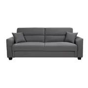 Foret 3-Seater Sofa Bed Storage Lounge Adjustable Couch Furniture Recliner Grey