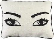 Jonathan Adler Eyes Needlepoint Throw Pillow, 1 Count (Pack of 1), Natural