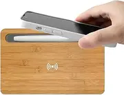Valet Tray With Wireless Charger – 10W Fast Charging Station Organizer | Nightstand Charging Tray For Phone, Keys, Wallet, Wood Desk Catchall Docking Station For Men’s Accessories & Daily