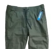 Tony Hawk Mens Size Medium Skate Canvas Joggers OLIVE W/Drawstring NWT $65
