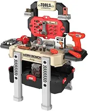 KIDBOT Kids Toy Tool Bench Set, 78pcs Construction Workshop with Electric Drill and Realistic Tools Toy for 3+ Years Old Kids,Educational Builder Pretend Role Play Toy