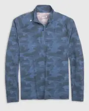 johnnie-O Galloway Performance Camo 1/4 Zip Pullover Lake Size S