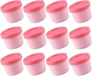 VICASKY Collagen Face Mask Storage Jars 12pcs Refillable Travel Size Face Mask Jars Lids