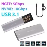 M.2 NGFF NVME SSD Hard Disk Case Enclosure to USB 3.1 GEN2 External Case Adapter