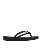 Kenzo Logo Patch Striped Slip-On Flip Flops 35,36,37,38,39,40,41 Black