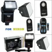 SPEEDLIGHT FLASH + PRO DIFFUSER REMOTE FOR NIKON D7100 D7000 D5100 D3200 D3100