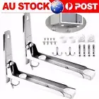 Foldable Stretch Shelf Rack Wall Mount Kitchen Microwave Oven Stand Bracket 2PCS
