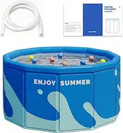 Cileznw Non-Installation Pool, Non-Inflatable Pool | Non-Inflatable Folding Paddling Pool - Ground Round Family Swimming Pool for Backyard, Garden, Outdoor, Patio, Home