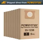 POWERTEC 75051-P3 High Efficiency Filter Bag for Porter-Cable and Stanley, 9PK