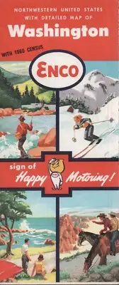 1961 Enco Road Map: Washington NOS