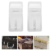 20 Sets clear acrylic lock hasp Luggage Lock Buckle door gate bolt lock