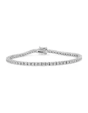 [SALLY SKOUFIS] Behave Bracelet With Diamonds in Silver
