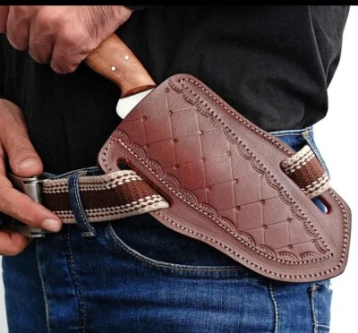 Vintage Design Fixed Blade Knife Leather Sheath Knife Holster Case Belt Carry