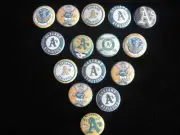 15 Oakland A's Athletics buttons flat back or pin badge cabochons magnets