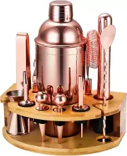 Cocktail Shaker Set Bartender Kit with Stand, 12 Piece Bar Set Drink Mixer Set w