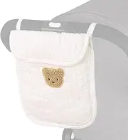 Hjatirace Diaper Organizer for Crib,Cradle Storage Bag with 2 Pockets - Nursery Storage, Bedside Organizer, Crib Accessories for Strollers Baby Cribs and Toys
