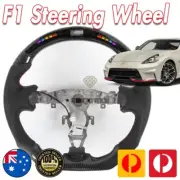 Carbon Fiber LED Shift Lights Display Steering Wheel Suede Fit 370 Z NISMO