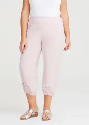 [TS] Taking Shape Tuck Front Lantern Linen Crop Pant Size 12 in Dusty Pink - Plus Size Women's Clothing Dusty Pink