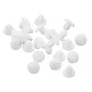 25Pcs Silicone Plugs, Rubber Round Hole Plugs for 3.5-4mm Hole, White