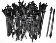50Pcs 8mm x 175mm Adjustable Plastic Push Mount Loop Cable Ties Zip Wire Fastener Black