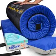 4 INCH Thick Memory Foam Camping Mattress, Roll Up Floor Sleeping Mat Camp Co...