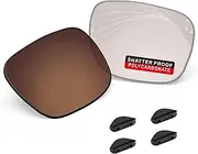 [iLikeo] PRO+ Polycarbonate Replacement Lenses & Nose Pads for Oakley Double Edge OO9380 Sunglasses